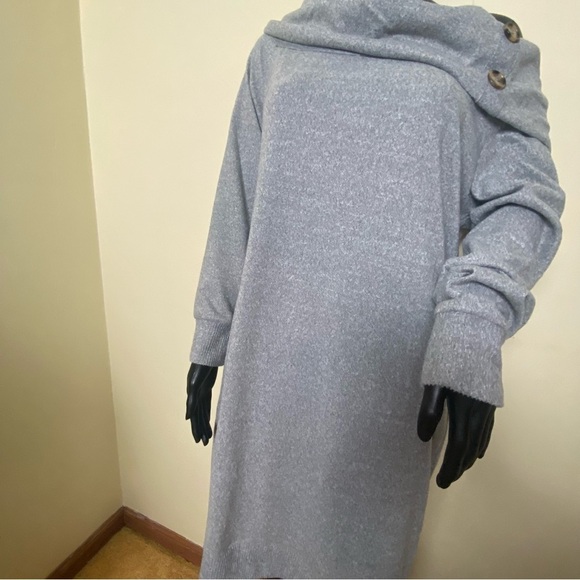 NWOT Derek Heart  Off - Shoulder Gray Sweater Dress  Sz 1X - Picture 6 of 16